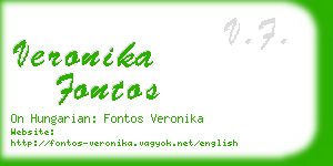 veronika fontos business card